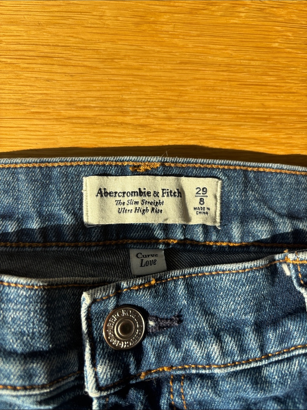 Abercrombie & Fitch Slim Straight Ultra High Rise Jeans